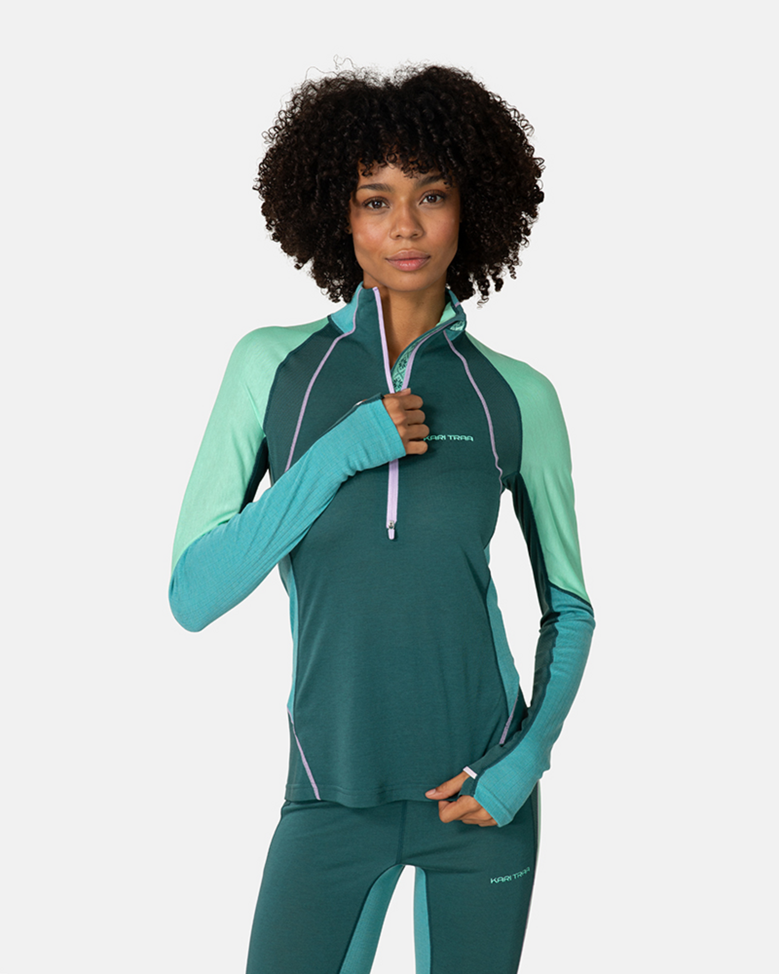 Kari Traa Alma Half Zip in GRÜN