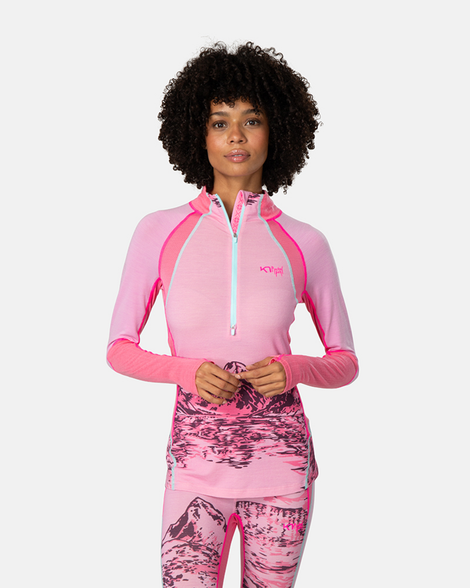 Kari Traa Rachel Half Zip in PINK