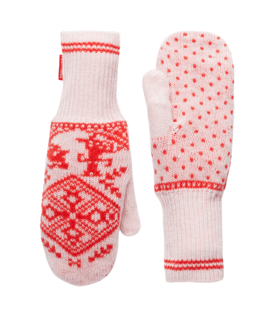 Kari Traa Saga Knit Mittens in PINK