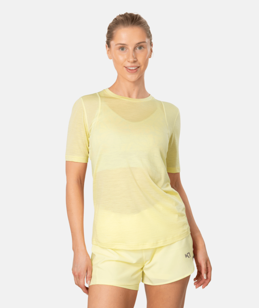 Kari Traa Embla Wool Tee in GELB