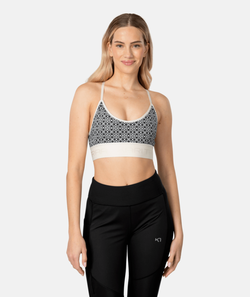Kari Traa Var Printed Sports Bra in WEISS